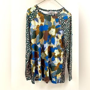 Stretchy Jersey soft layering Long Sleeve size S LOGO multi pattern